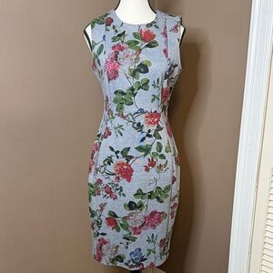 Calvin Klein floral midi dress size 4